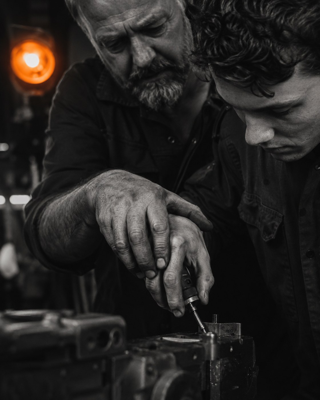 Apprenticeships tradesperson at work, detail shot
